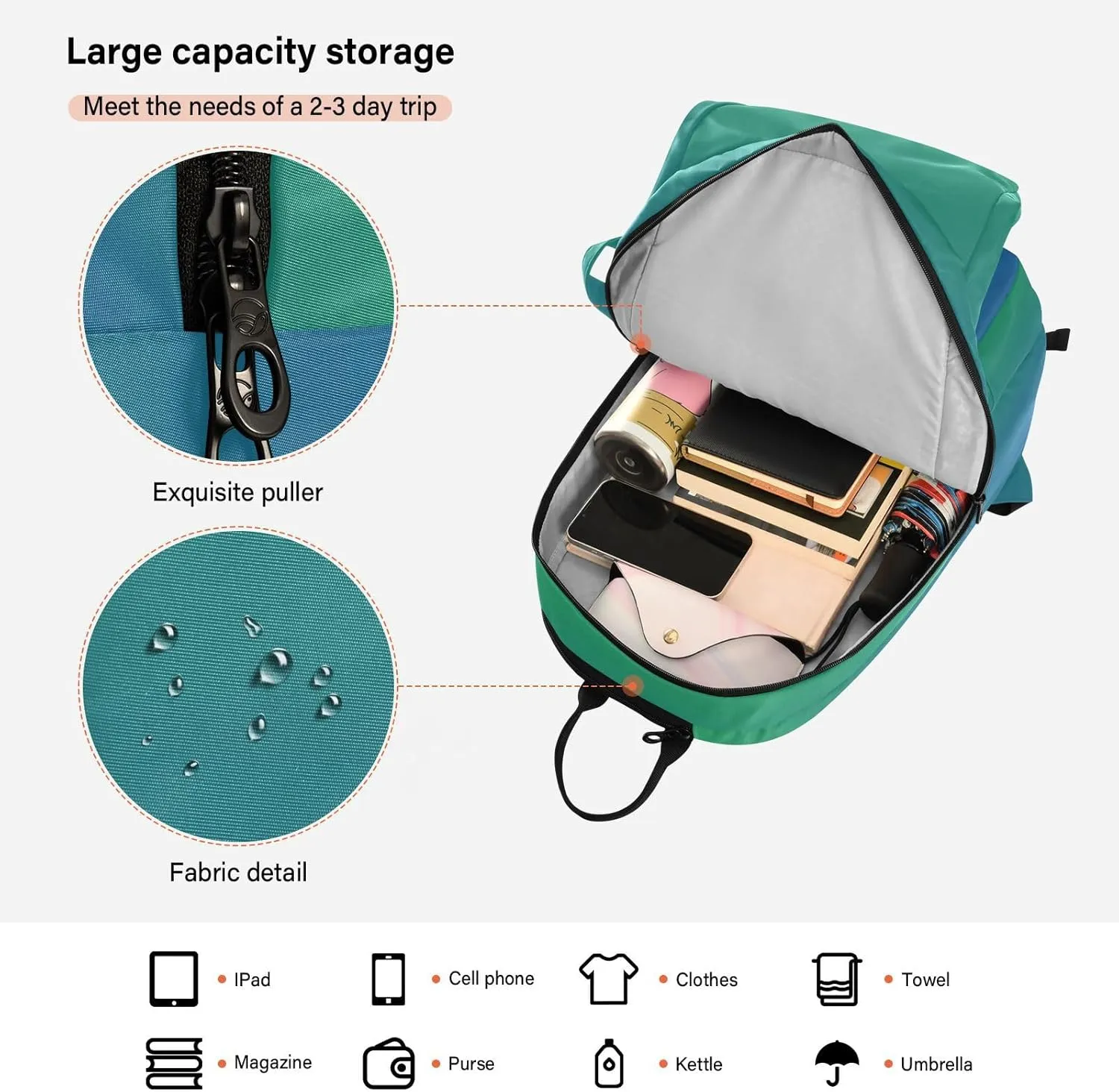 Joko Ivery Gradient Tennis Bag Backpack Tennis Bags Pickleball Bag Fits Badminton Paddles Backpack Tennis Racket Bag