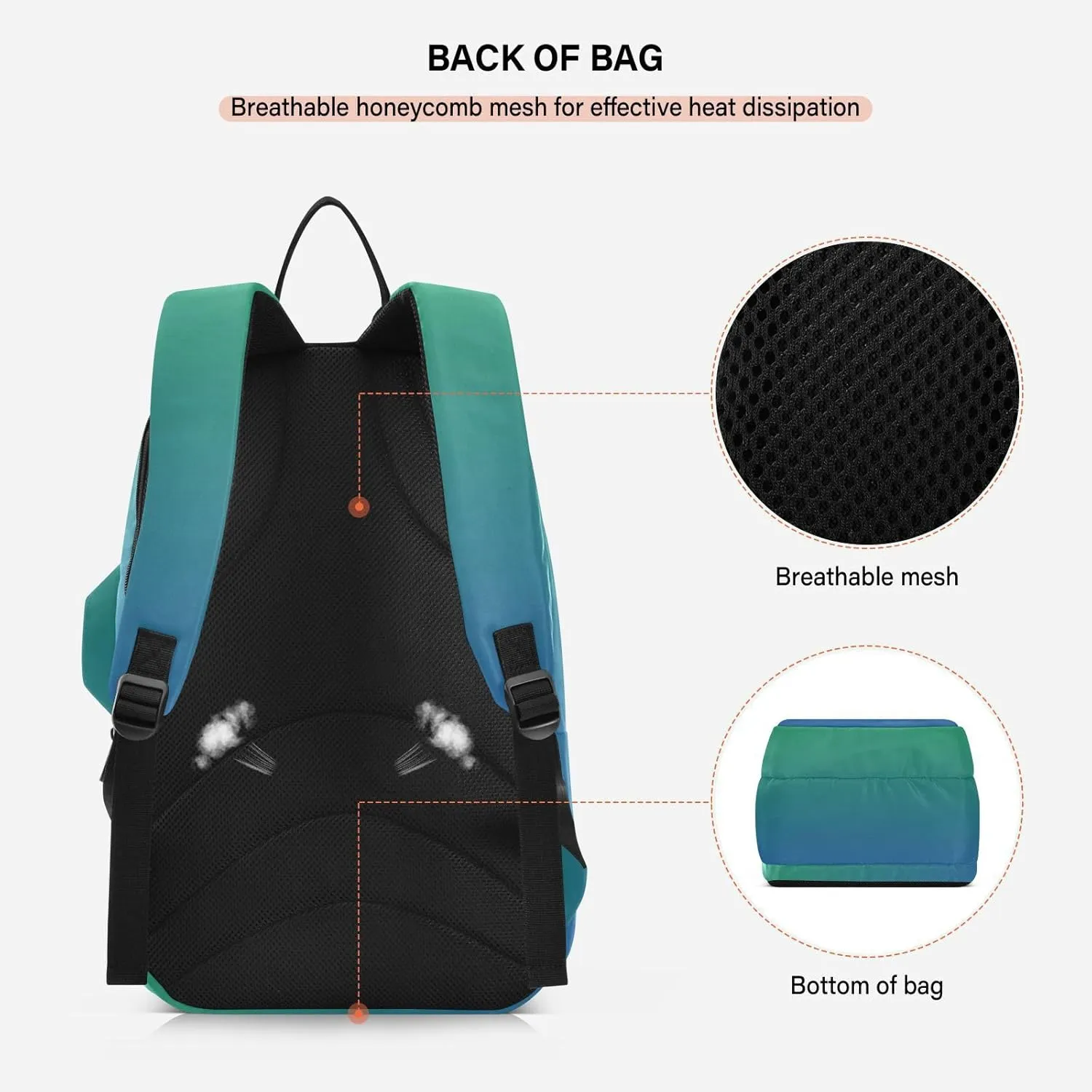 Joko Ivery Gradient Tennis Bag Backpack Tennis Bags Pickleball Bag Fits Badminton Paddles Backpack Tennis Racket Bag