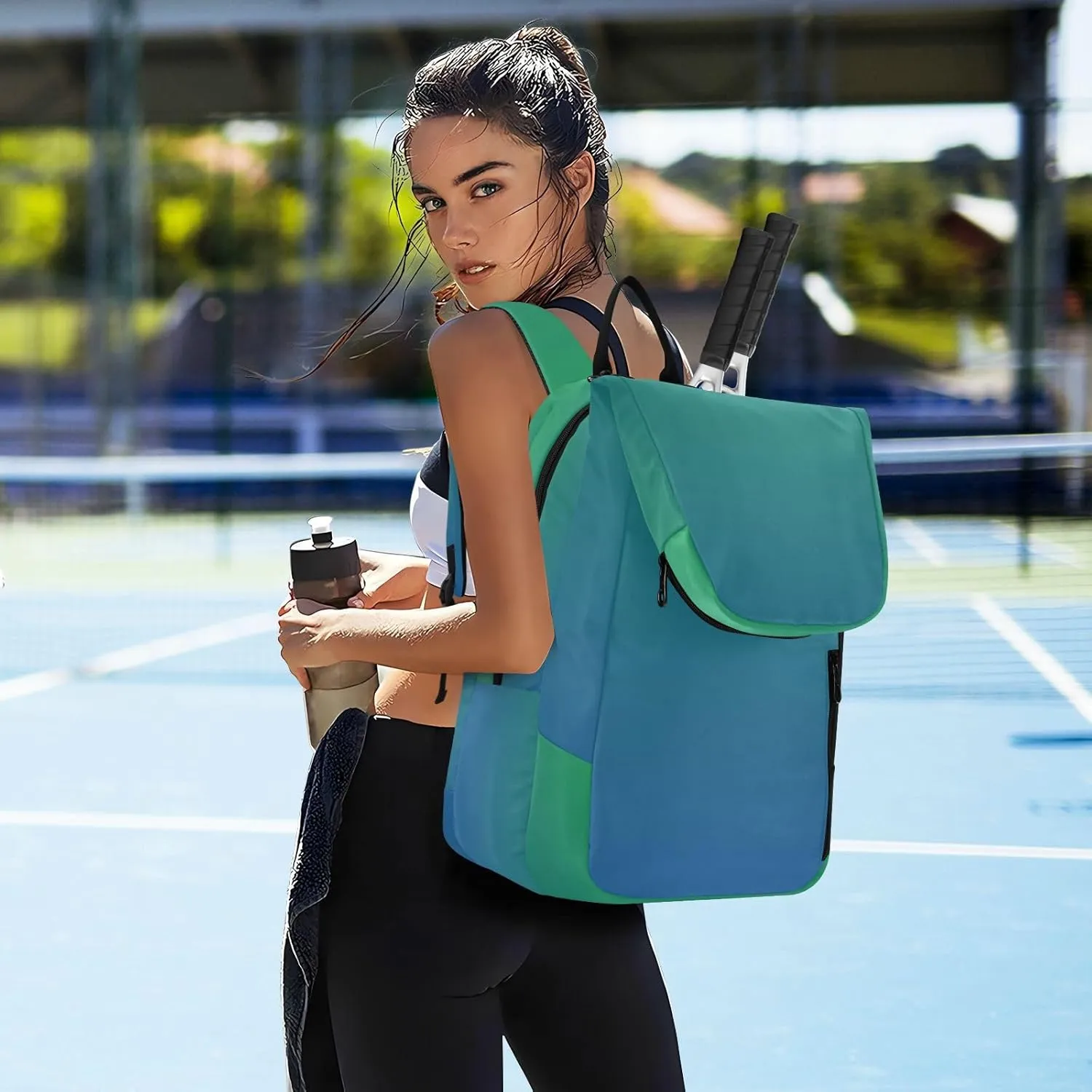 Joko Ivery Gradient Tennis Bag Backpack Tennis Bags Pickleball Bag Fits Badminton Paddles Backpack Tennis Racket Bag