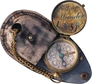 J.R.R. Tolkien's Poem Engraved Working Compass - Anniversary & Birthday Gift for Him or Her