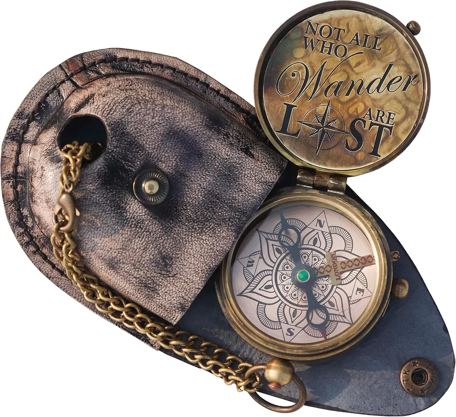 J.R.R. Tolkien's Poem Engraved Working Compass - Anniversary & Birthday Gift for Him or Her