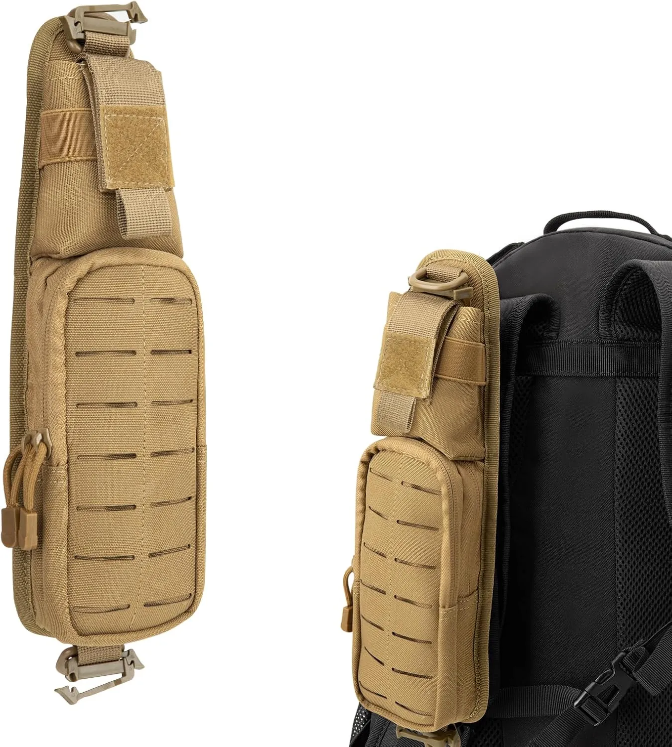 Jueachy Strap Shoulder Molle Accessories Pouch: Tactical Backpack Pocket Attachment Storage Phone Flashlight EDC