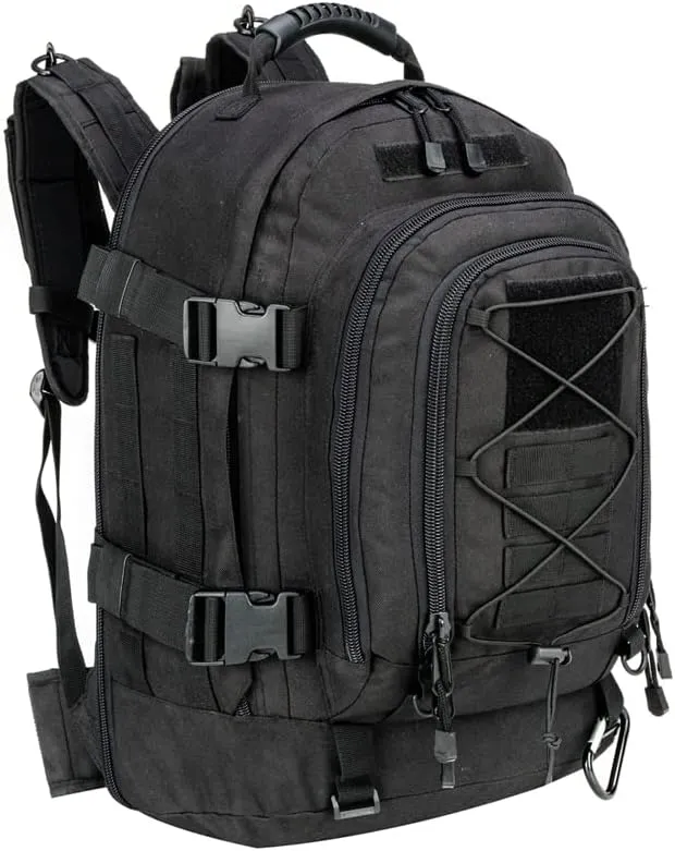 Jungle Leopard 60L Backpack for Men Large Military Backpack Tactical Travel Backpack for Work Camping Hunting Hiking (Color : BP-ZY74-BK)