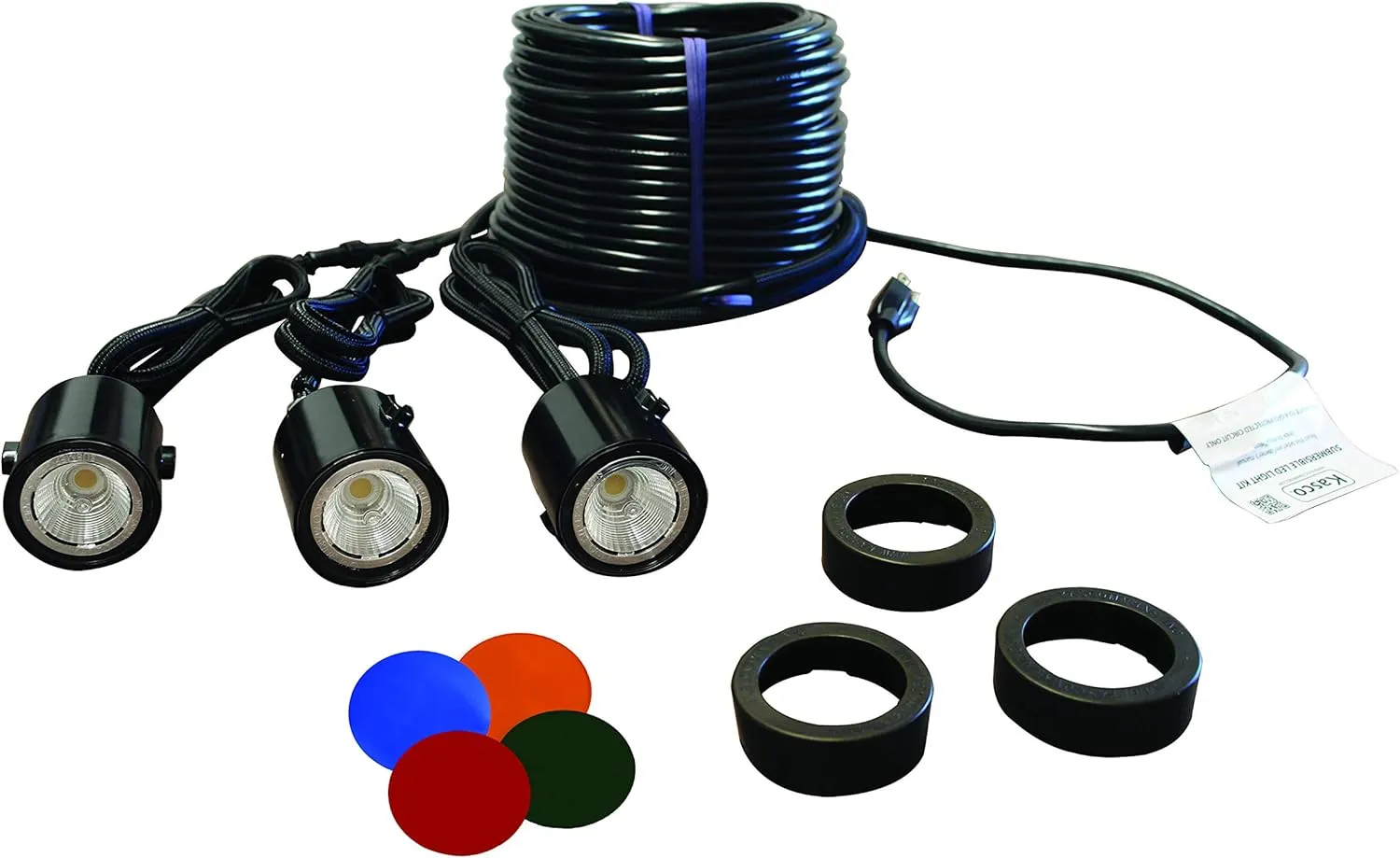 Kasco 3 LED Fountain Light KIT - 50ft Power Cord Model: LED3c11-050