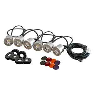 Kasco LED Stainless Lighting – Runs on 120VAC 60Hz Power | 19W per Fixture, 300 ft Power Cord, 6 fixtures | LED6S19-300 - Fountain NOT Included