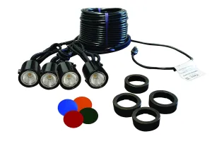 Kasco Universal Lighting Package for Non-Kasco Units – 120V, 11W per Fixture, 400 ft Power Cord, 4 fixtures – LED4C11-400 - Fountain NOT Included