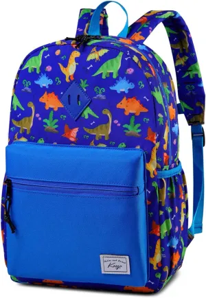 Kasqo Kids Backpack, Water Resistant Lightweight Preschool Toddler Bookbag with Chest Strap for Boys and Girls