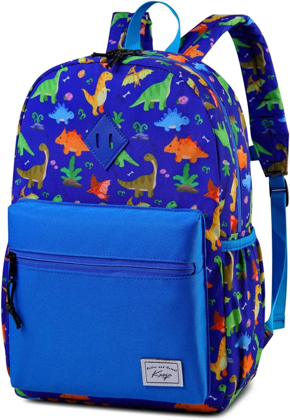 Kasqo Kids Backpack, Water Resistant Lightweight Preschool Toddler Bookbag with Chest Strap for Boys and Girls