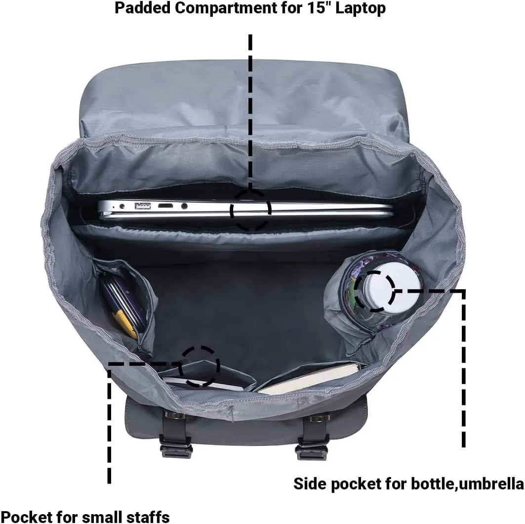 KAUKKO Backpack, (Grey (E5-3), 45 x 27 x 17cm (HxBxT)