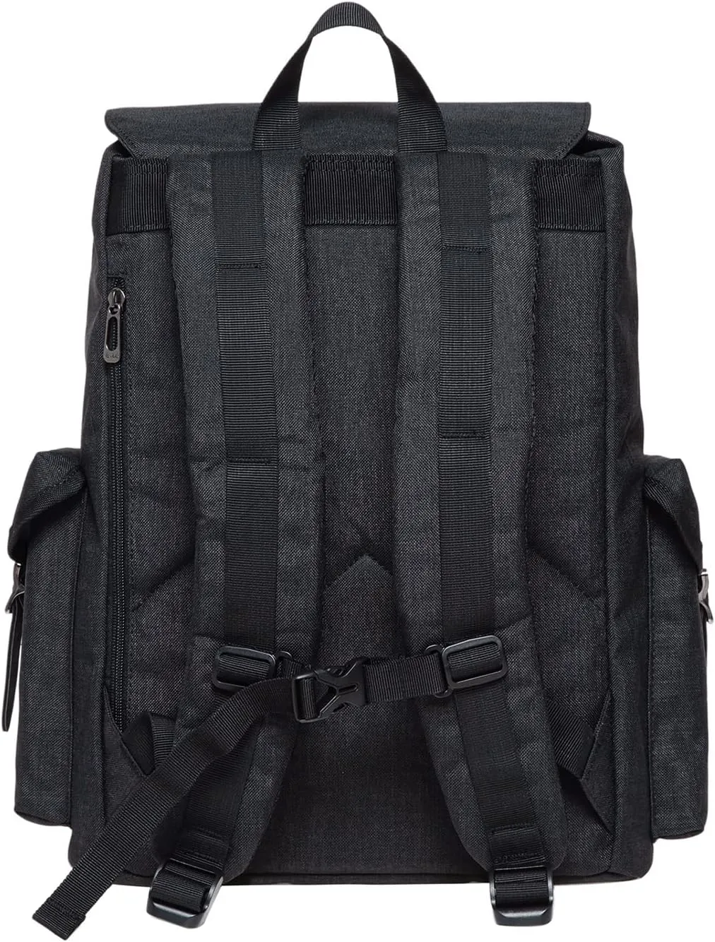 KAUKKO Vintage Casual polyster and Leather Rucksack Backpack(03-LINEN BLACK)