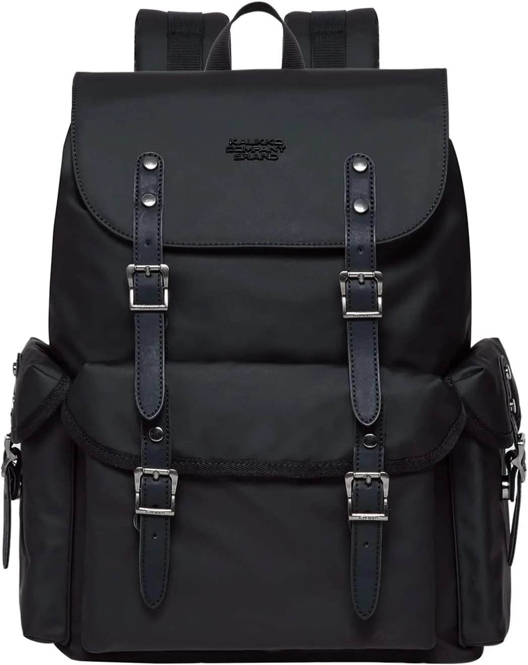 KAUKKO Vintage Casual polyster and Leather Rucksack Backpack