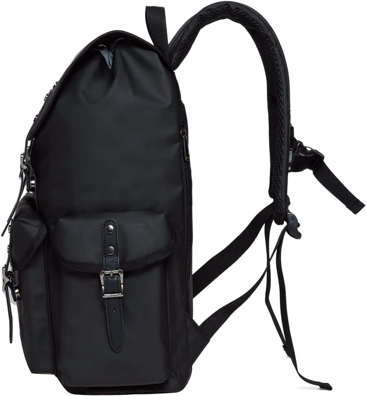 KAUKKO Vintage Casual polyster and Leather Rucksack Backpack