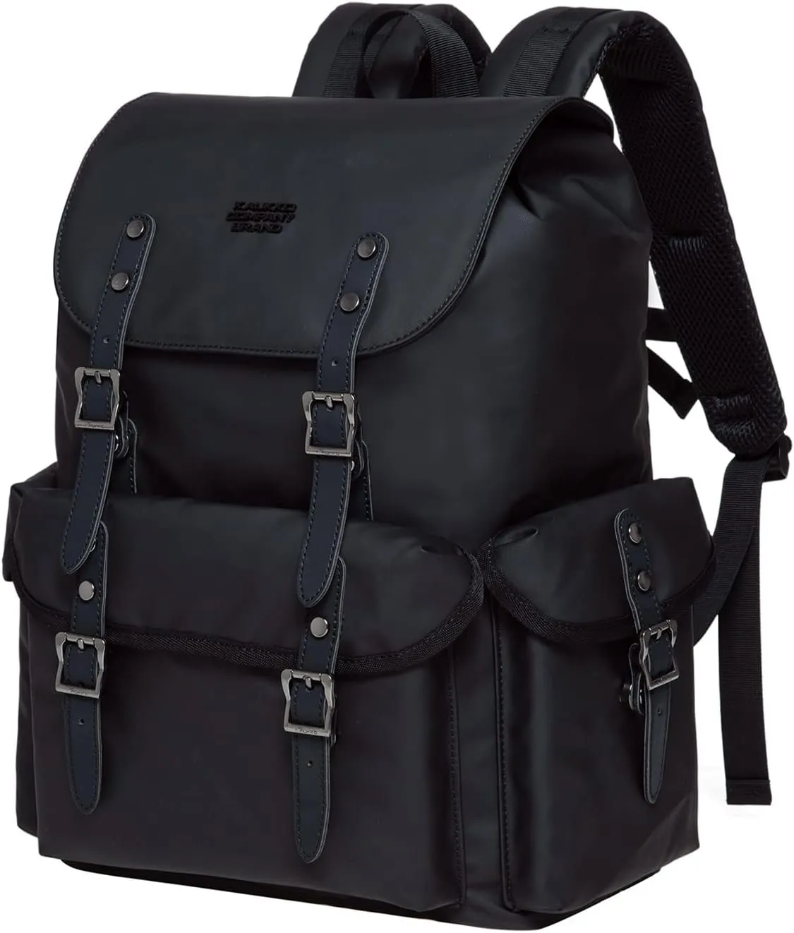 KAUKKO Vintage Casual polyster and Leather Rucksack Backpack
