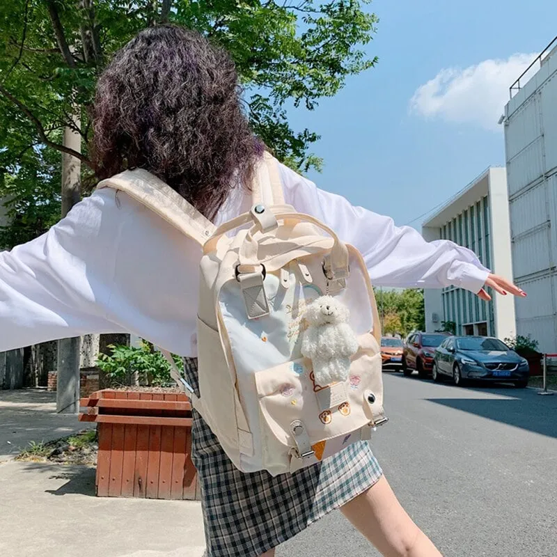Kawaii Cartoon Hasp Backpack