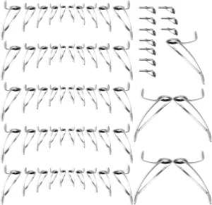 Keenso Double Foot Ring Kit, 55Pcs High Carbon Steel Ceramic Double Foot Ring Light Fishing Rod Tip Repair Kit Other Fishing Tools and Accessories
