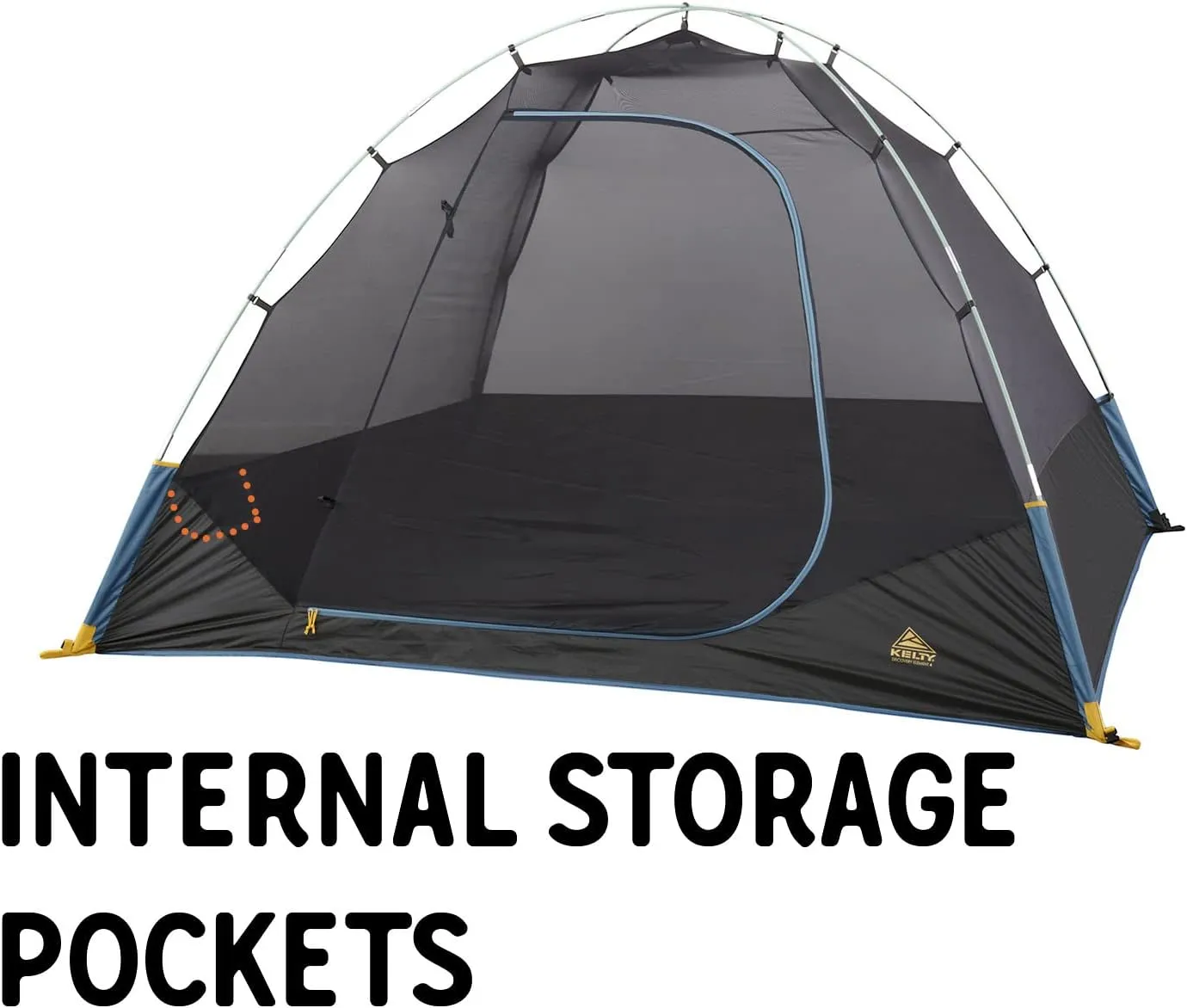 Kelty Discovery Element Camping Tent, 4 or 6 Person Storm Worthy Campsite Shelter, Fiberglass Poles, Pre-Attached Guylines, Stuff Sack Included