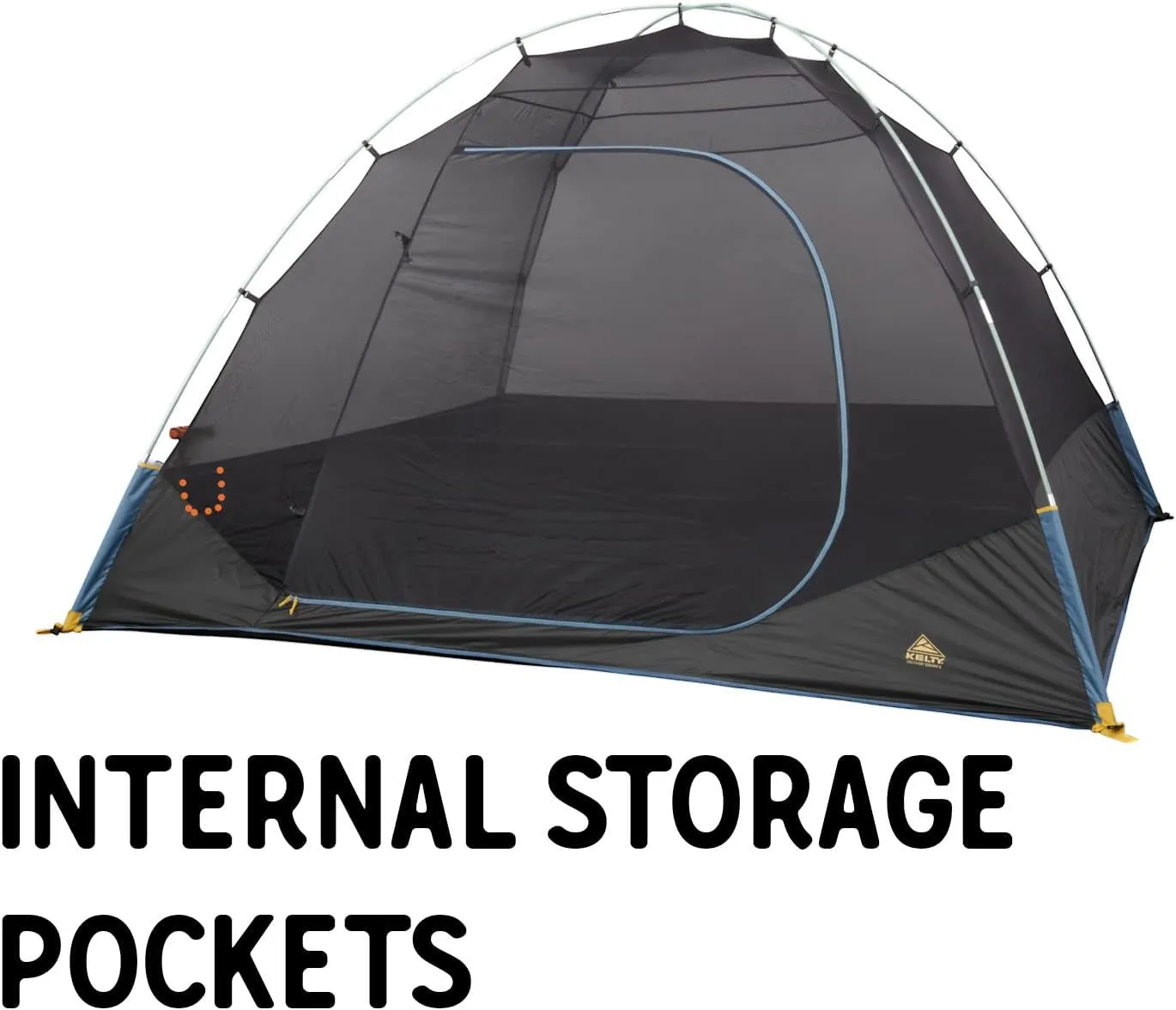 Kelty Discovery Element Camping Tent, 4 or 6 Person Storm Worthy Campsite Shelter, Fiberglass Poles, Pre-Attached Guylines, Stuff Sack Included