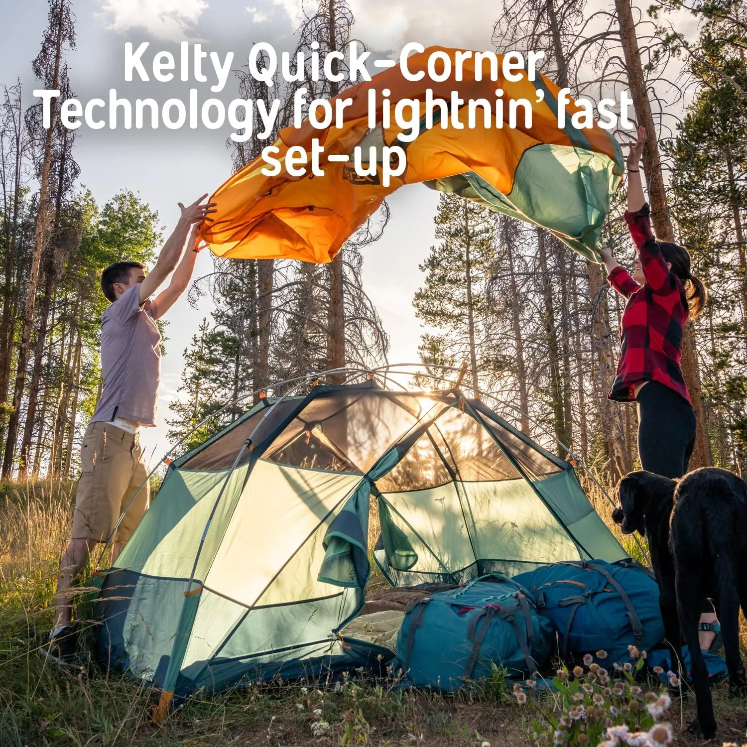 Kelty Wireless Freestanding Car Camping Tent, 2 4 or 6 Person Sleeping Capacity, Two Doors   Two Vestibules, Campground Festival Backyard Shelter, 2022