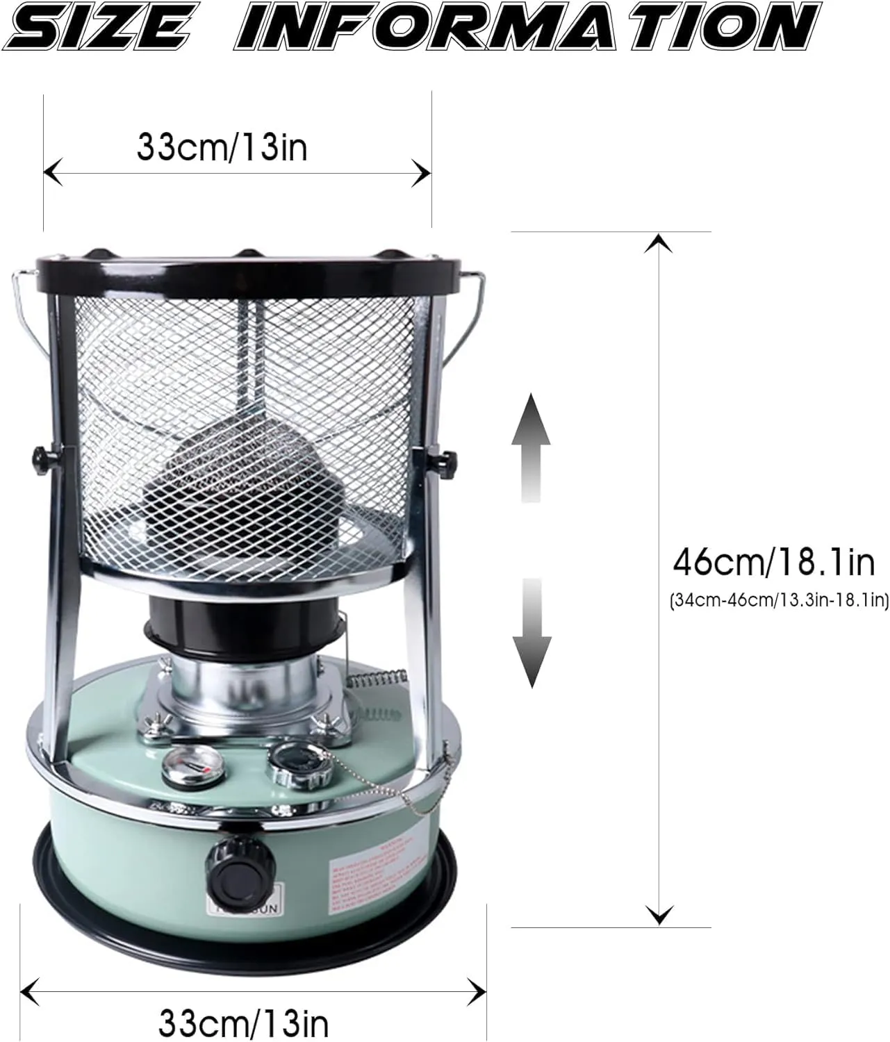 Kerosene Stove Burner,4.5L Non Electric Emergency Space Heaters,Portable Kerosene Stove Heater,Height Adjustable,for Ice Fishing Hiking Survival Emergency Patio