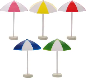 KESYOO 5pcs Dollhouse Decor Beach Miniature Ornaments Kit Micro Landscapes Umbrella Mini Umbrella Hawaiian Party Miniatures for DIY Fairy Garden Bonsai Dollhouse Ocean Beach Decoration