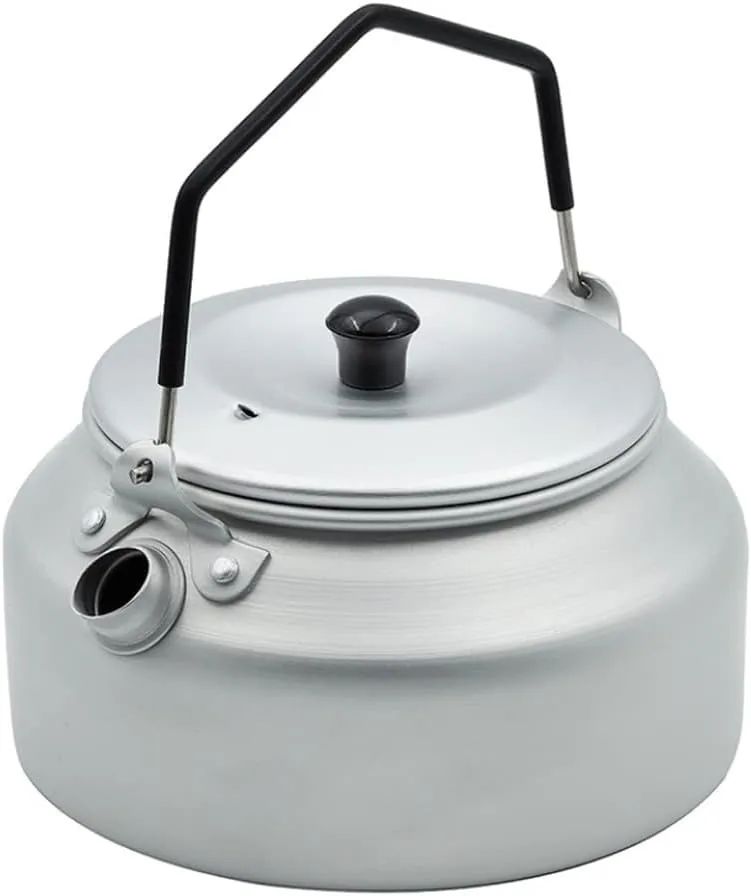 Kettle for Stove top Portable 0.9 Liter Aluminum Alloy Camping Kettle Retro Coffee Pot Camp Tea Pot Ideal for Bushcraft and Outdoor Campfire Use Kitchen Supplies Teapots