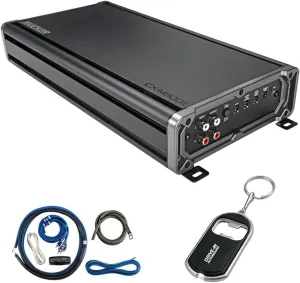 Kicker CX Series 46CXA18001T Mono Subwoofer Amplifier and 46CK4 Amp Wiring Kit and DIAS Keychain