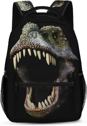 Kids Backpack for Teens Girls Boys, Green Dinosaur Dino Kids Beast Monster Water Resistant Child Bookbag School Bag with Adjustable Padded Straps