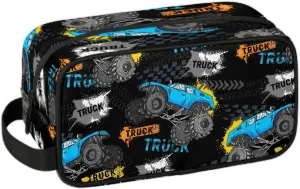 Kids Toiletry Bag for Boys - Waterproof Toiletries Hanging Wash Bags for Girls - Dopp Kit Shaving Makeup Pouch Travel Accessories Organizer(Truck)