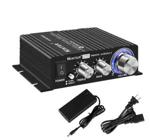 Kinter K2020A  Limited Edition Original Tripath TA2020-020 Class-T Hi-Fi Audio Mini Amplifier with 12V 5A Power Supply Black