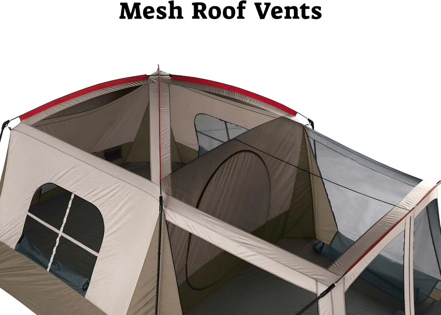 Klondike 8 Person Water Resistant Tent with Convertible Screen Room for Family Camping