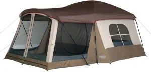 Klondike 8 Person Water Resistant Tent with Convertible Screen Room for Family Camping