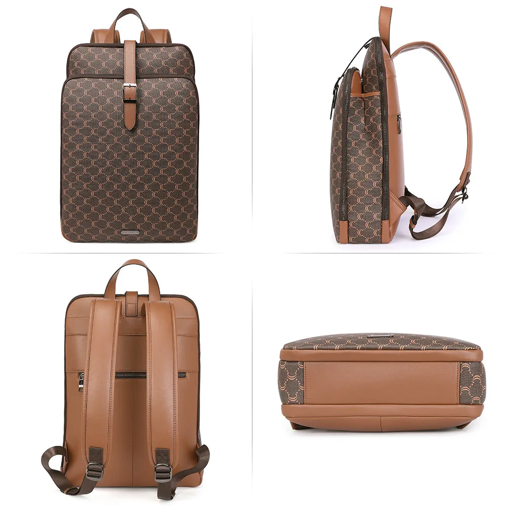 Koch Genuine Leather 15.6 Inch Laptop Backpack Purse For Women