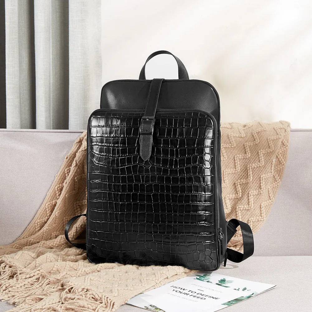 Koch Genuine Leather 15.6 Inch Laptop Backpack Purse For Women