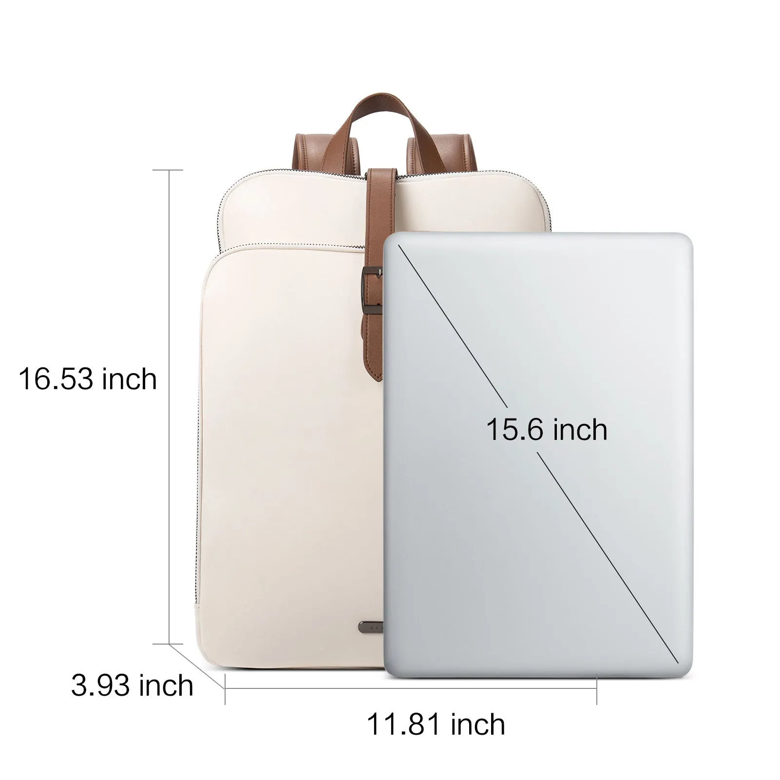 Koch Genuine Leather 15.6 Inch Laptop Backpack Purse For Women