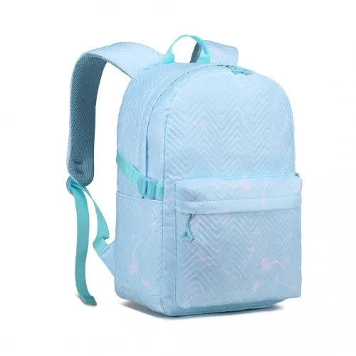 Kono Water-Resistant School Backpack With Secure Laptop Compartment - Blue