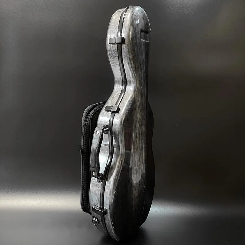 LANDTOM Carbon Fiber 4/4 Full Size and 3/4 Violin Case Violin Backpack With Double Shoulder Straps Pressure-Resistant Wear-Resistant Air Transportable Violin Case With Music Score Bag (Dark gray)