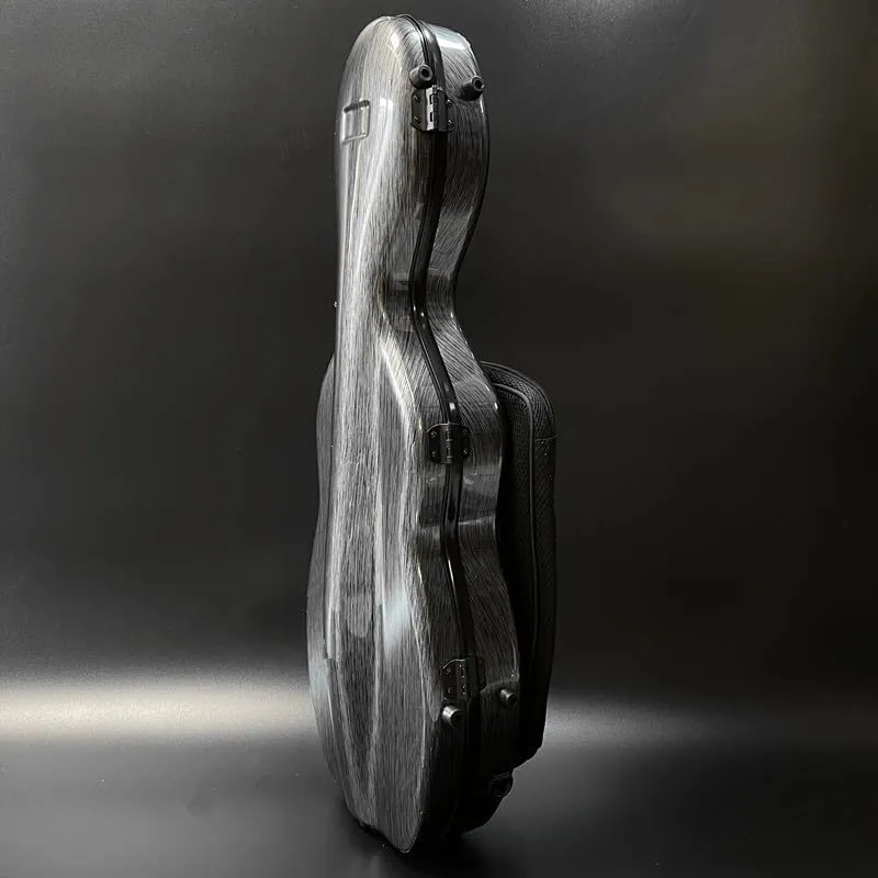 LANDTOM Carbon Fiber 4/4 Full Size and 3/4 Violin Case Violin Backpack With Double Shoulder Straps Pressure-Resistant Wear-Resistant Air Transportable Violin Case With Music Score Bag (Dark gray)