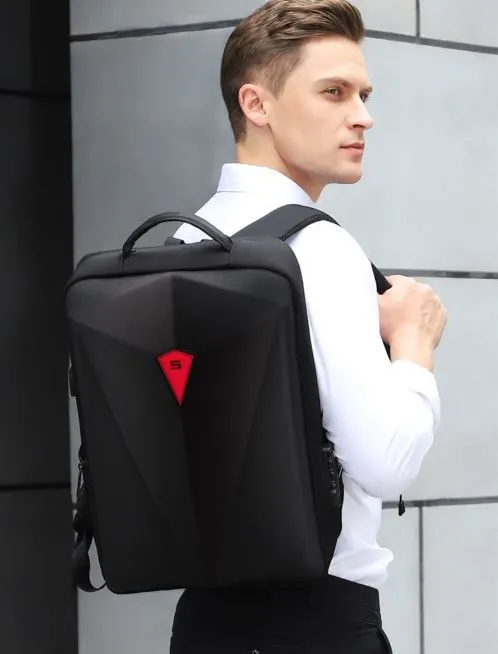 Laptop Backpack with Hardcase   USB Charging Port | Water Resistant