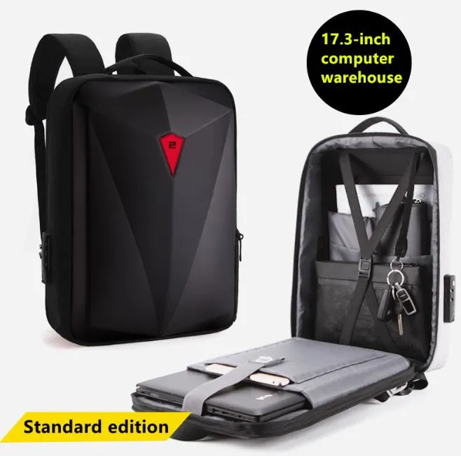 Laptop Backpack with Hardcase   USB Charging Port | Water Resistant