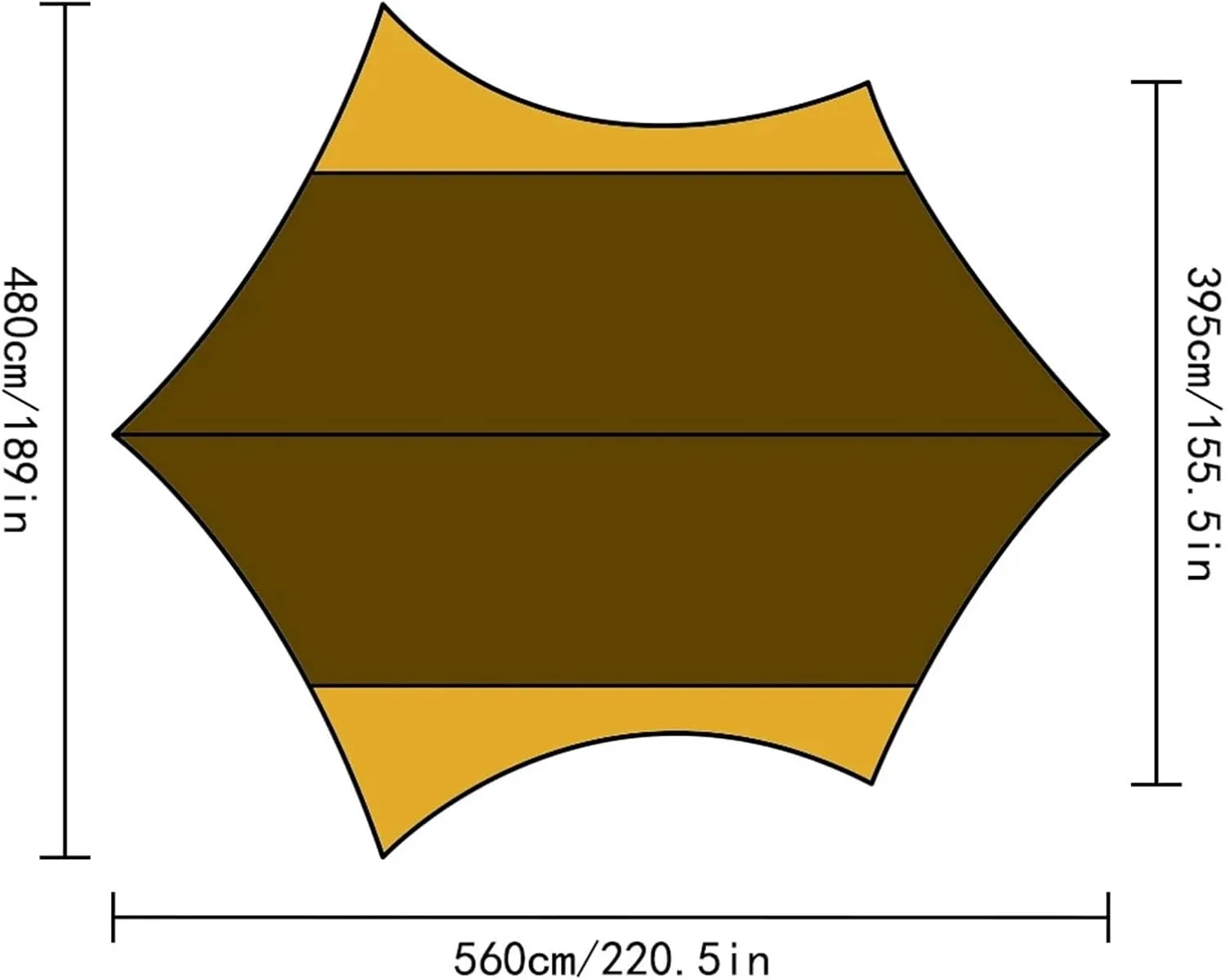Large Camping Tarp 8-Person Outdoor Camp Sun Shelter Butterfly Shape Tent Tarp 210D Oxford Waterproof Canopy Oversized(Kit B)