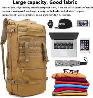 Large Capacity Tactical Backpack Travel Rucksack Bag, Great Outdoor Duffle Bag for Men and Women, 60L(CP)