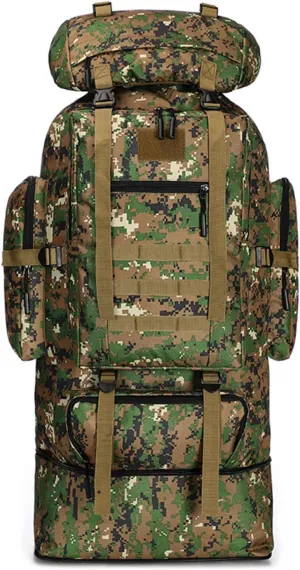 Large Military Backpack, Hiking Backpack 100L Outdoor Backpack Waterproof Trekking Backpack for Travel, Cycling,