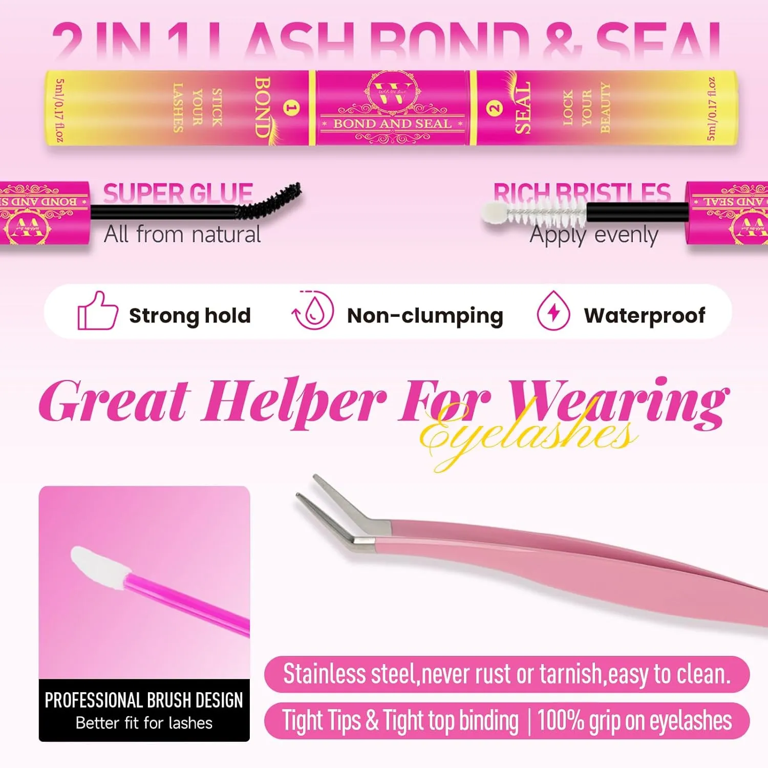 Lash Extension Kit 300Pcs 7090D DIY Individual Lashes Clusters Kit Lash Remover Lash Bond And Seal For Eyelashes Extensions Lash Applicator Tool For False Eyelash Cluster Kit At Home(D-Mix10-18mm,16)