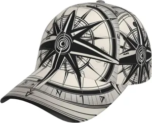 Law of The Compass Navigation 1 Print Adjustable Baseball Cap Men Retro Style Baseball Hat Women Hats Golf Hat for Travel Sports Black