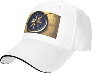 Law of The Compass Navigation Print Stylish Baseball Cap for Men,Golf Hat with Adjustable Back,Perfect Accessories for Men