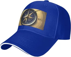 Law of The Compass Navigation Print Stylish Baseball Cap for Men,Golf Hat with Adjustable Back,Perfect Accessories for Men