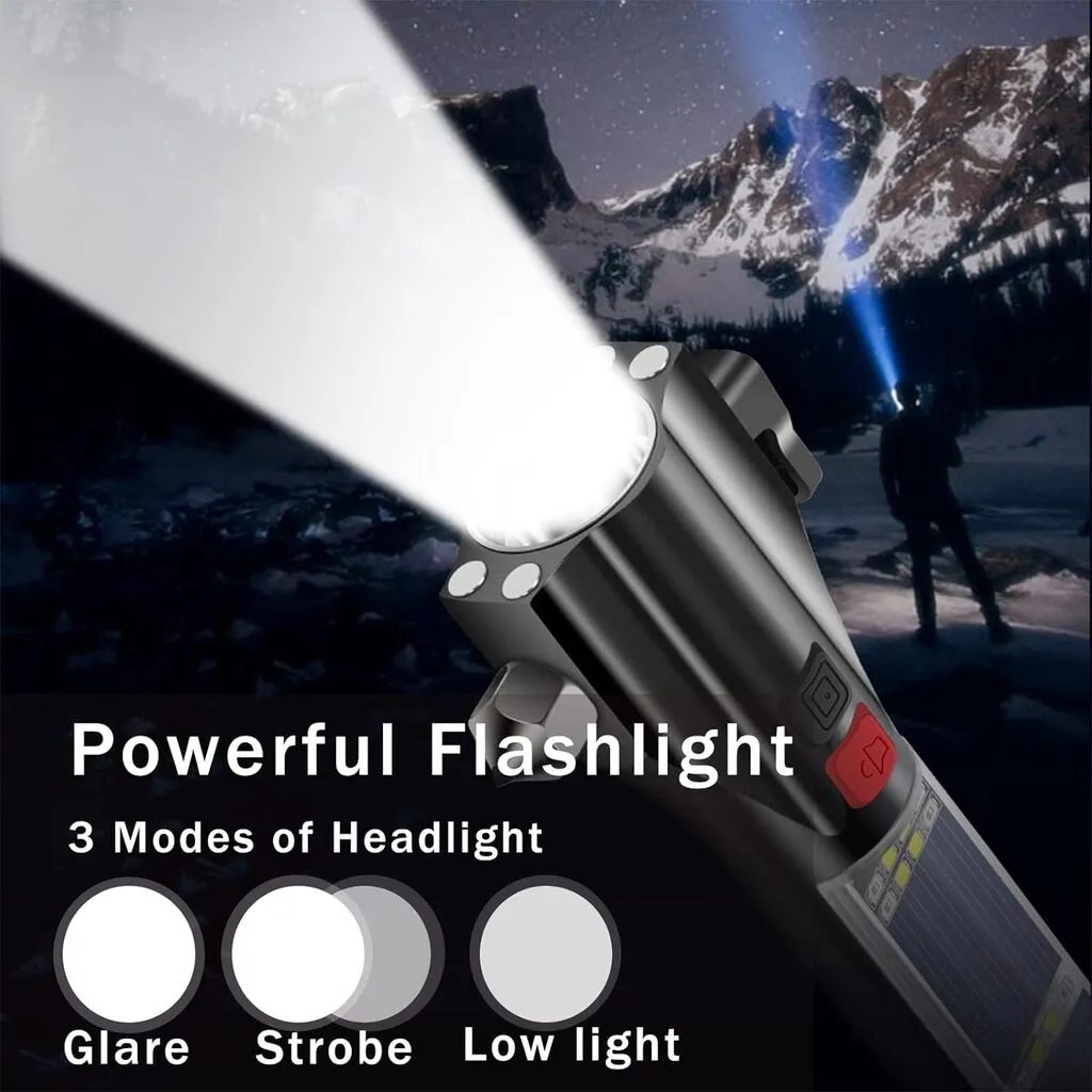 LED Flashlight with Safety Hammer