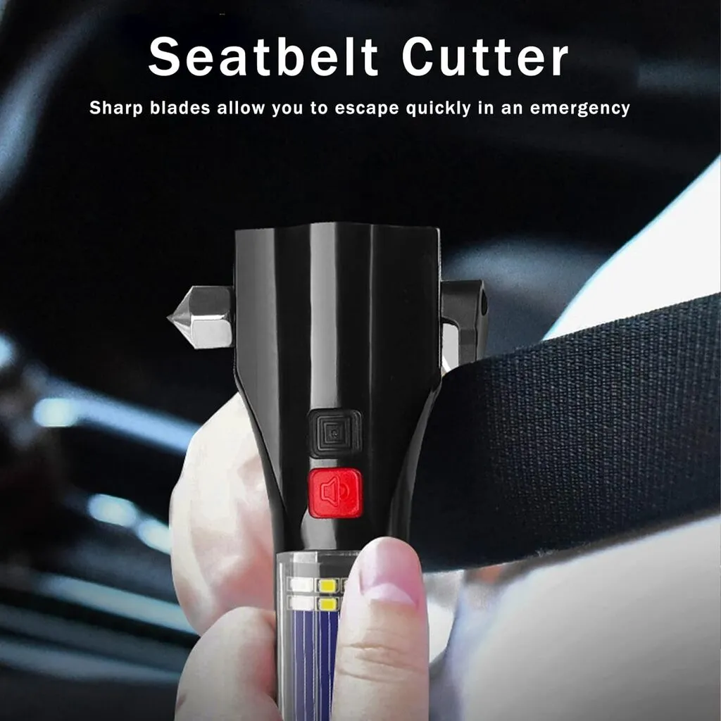 LED Flashlight with Safety Hammer