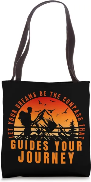 Let Your Dreams Be The Compass That Guides Retro Hiking Tote Bag
