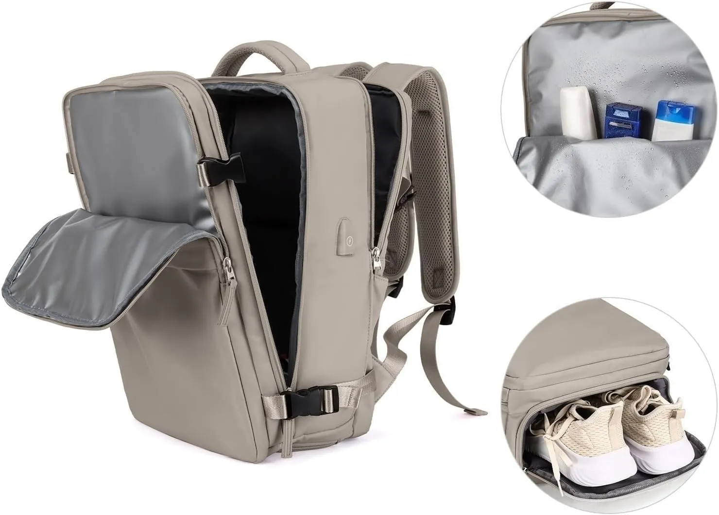 Levettevac Mochila, Levettevac Backpack, LevetteBag, Levette Bag, Large Capacity Bag with Separate Compartment (Green)